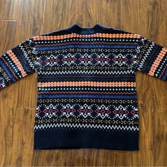 Talbots V-Neck Sweater Cardigan Fair Isle Delight size small - Picture 10 of 10